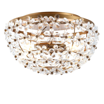 Isabelle 15.5" Metal/Acrylic LED Flush Mount - JONATHAN Y